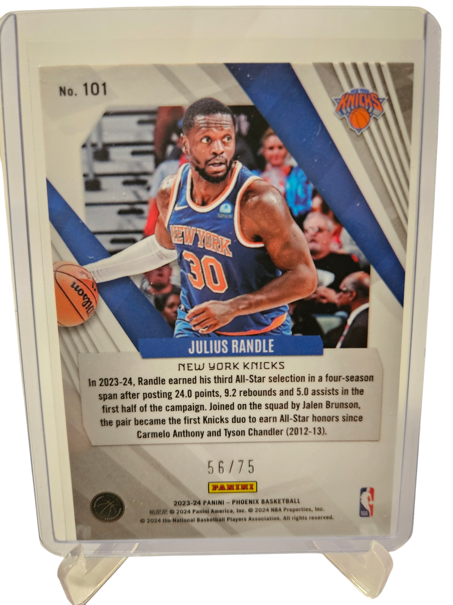 2023-24 Panini Phoenix #101 Julius Randle Red Scope 56/75