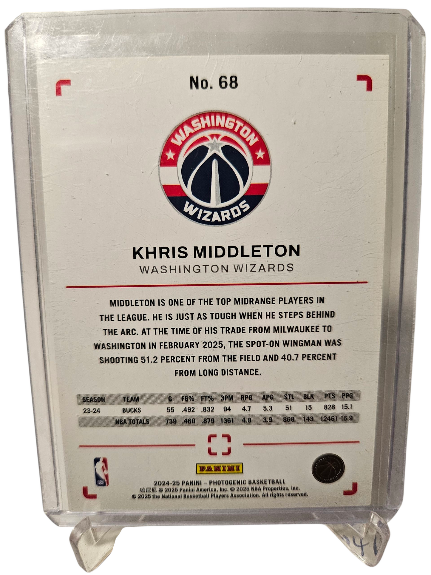 2024-25 Panini Photogenic #68 Khris Middleton