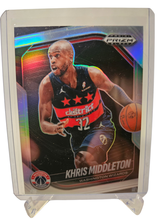 2024-25 Panini Prizm Black #14 Khris Middleton Silver Prizm