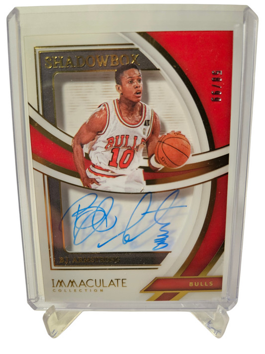 2021-22 Panini Immaculate #SBS-BJA BJ Armstrong Shadow Box Signatures on card Autograph 58/99