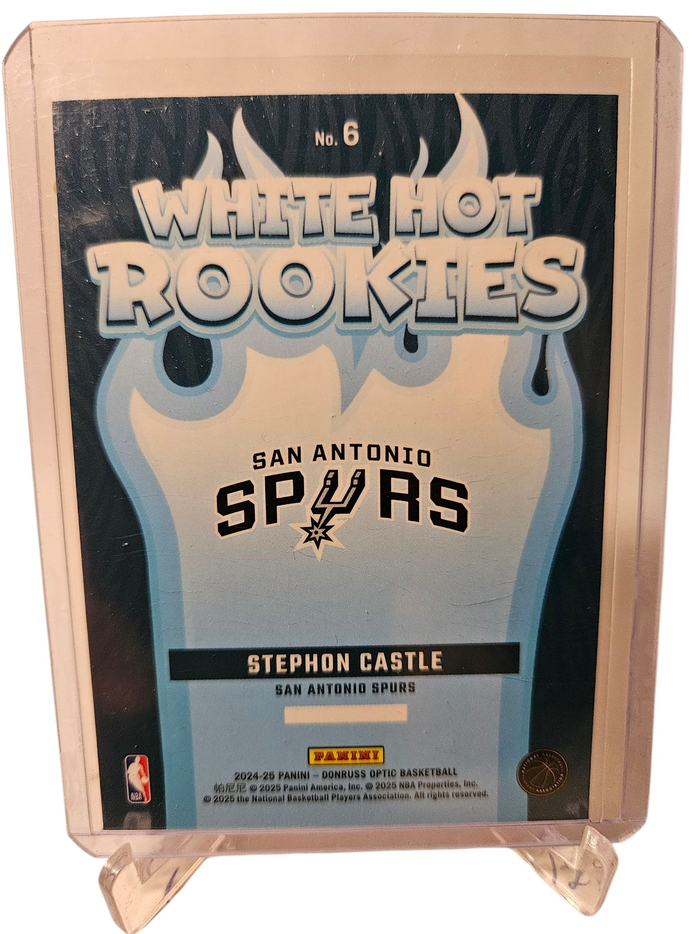 2024-25 Panini Donruss Optic #6 Stephon Castle White Hot Rookies