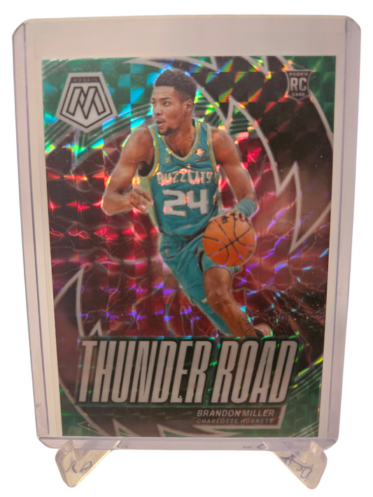 2023-24 Panini Mosaic #19 Brandon Miller Rookie Card Thunder Road Mosaic Prizm SP