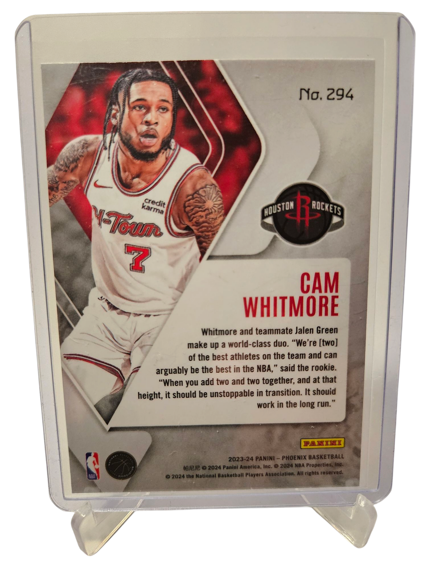 2023-24 Panini Phoenix #294 Cam Whitmore Rookie Card Silver Holo Scope