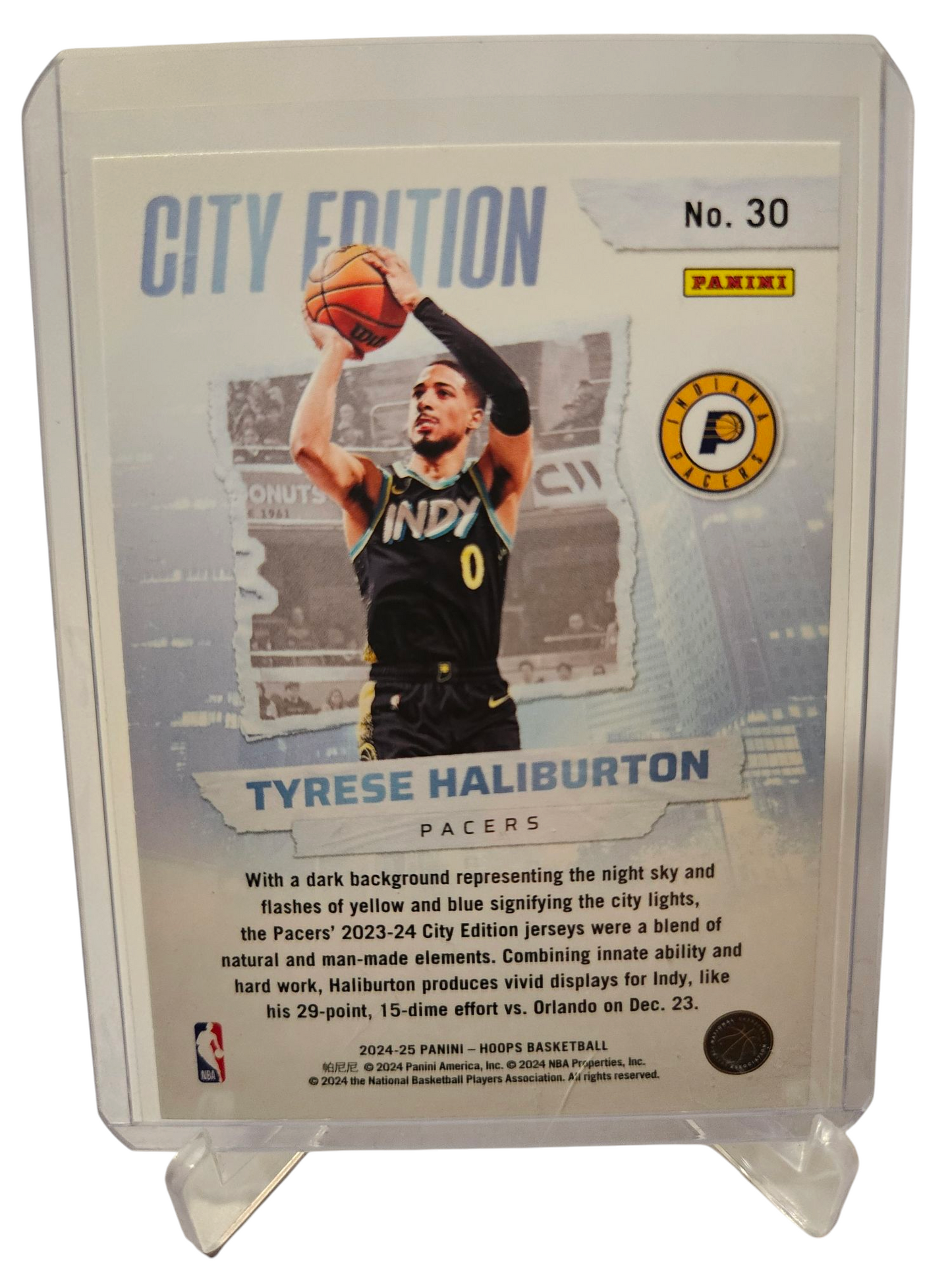 2024-25 Panini Hoops #30 Tyrese Haliburton City Edition