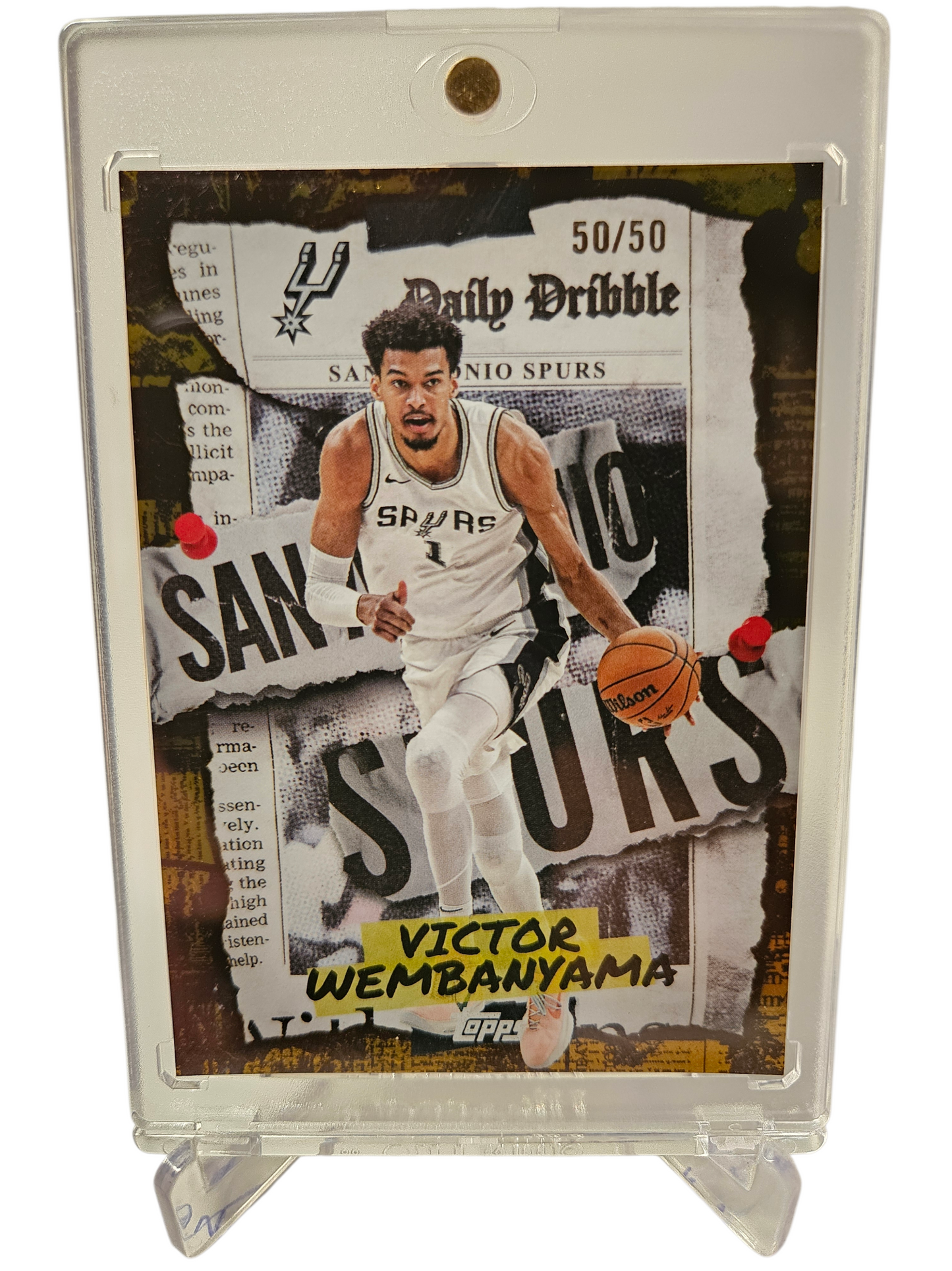 2025 Topps #DD-12 Victor Wembanyama Daily Dribble Gold 50/50