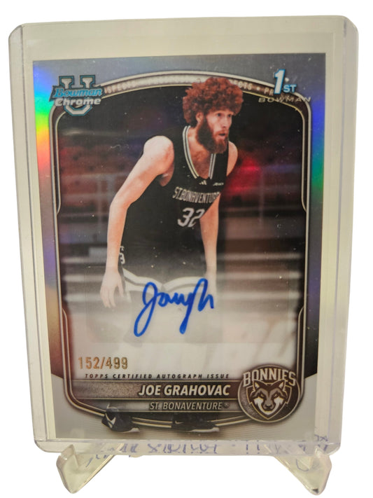 2025 Topps Bowman Chrome #CPA-JG Joe Grahovac Chrome Prospect Autograph Refractor 1st Bowman 152/499