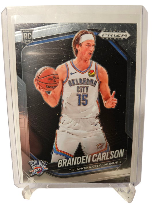 2024-25 Panini Prizm Black #249 Branden Carlson Rookie Card